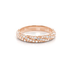 Pave Setting Half Eternity Diamond Ring