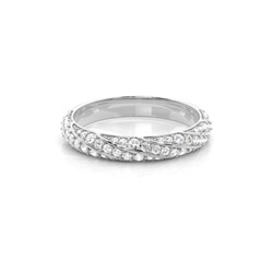 Pave Setting Half Eternity Diamond Ring