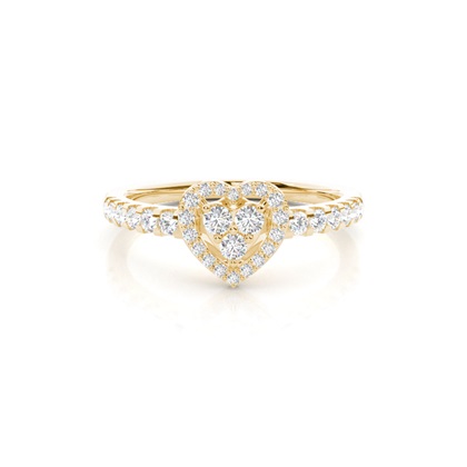 Round Cluster Diamond Rings