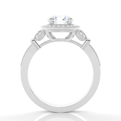 Weißgold Vintage Verlobungsringe