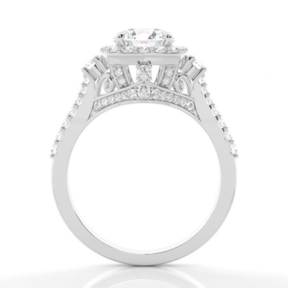 Weißgold Halo Verlobungsringe