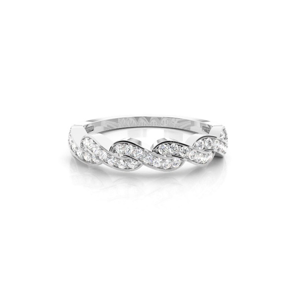 Pave Setting Half Eternity Diamond Ring