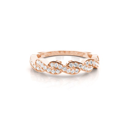 Rose Gold Half Eternity Diamond Rings