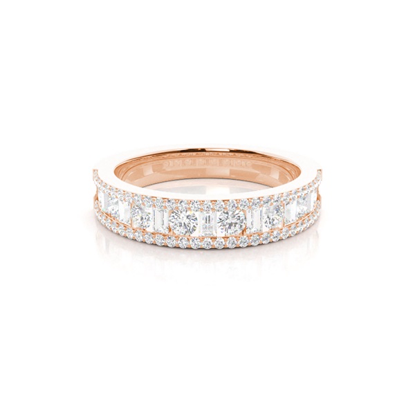 Channel Setting Half Eternity Diamond Ring