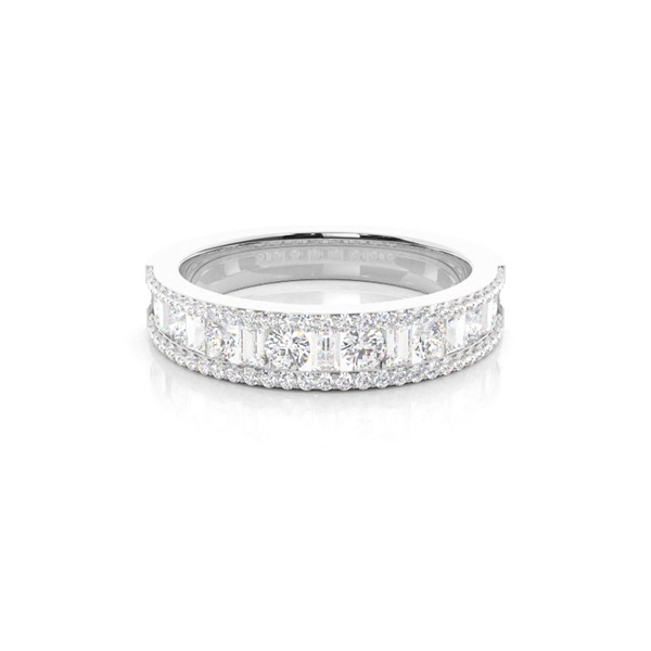 Channel Setting Half Eternity Diamond Ring