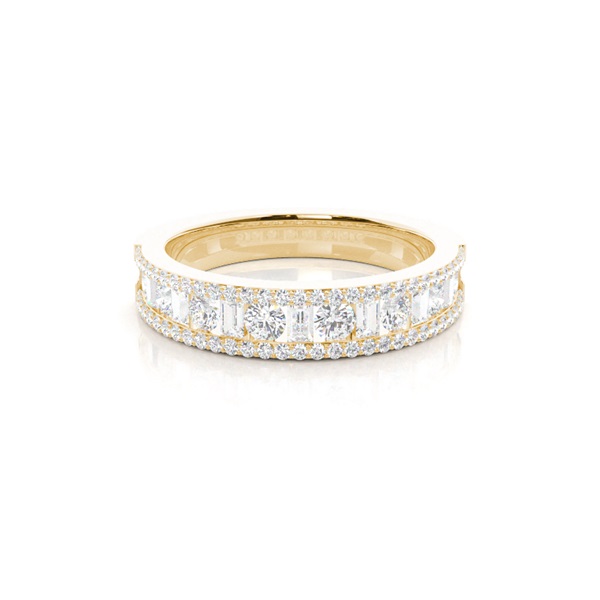 Channel Setting Half Eternity Diamond Ring