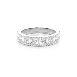 Channel Setting Half Eternity Diamond Ring