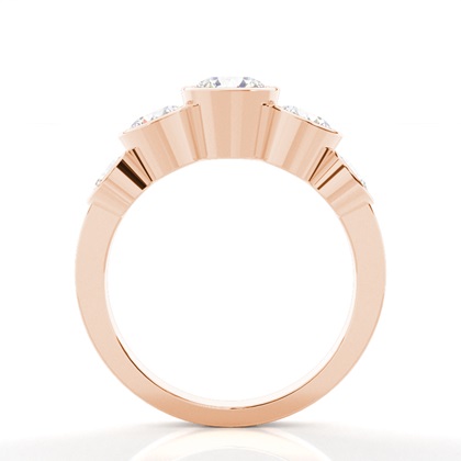 Rose Gold 5 Stone Diamond Rings