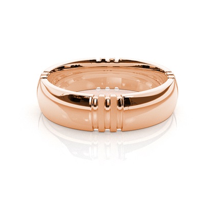 Rose Gold Men's Contemporary Wedding Rings 