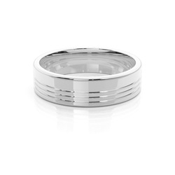 5.80mm Flat Profile Slight Comfort Fit Mens Plain Wedding Band