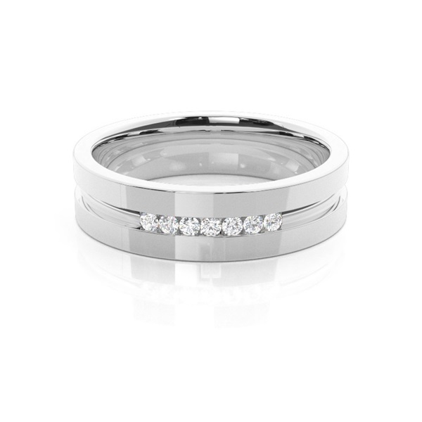 5.60 Studded Flat Profile Mens Diamond Wedding Band