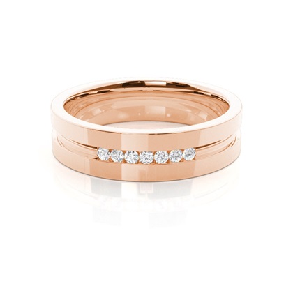 Men's Rose Gold Wedding Rings & Bands