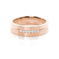 5.60 Studded Flat Profile Mens Diamond Wedding Band