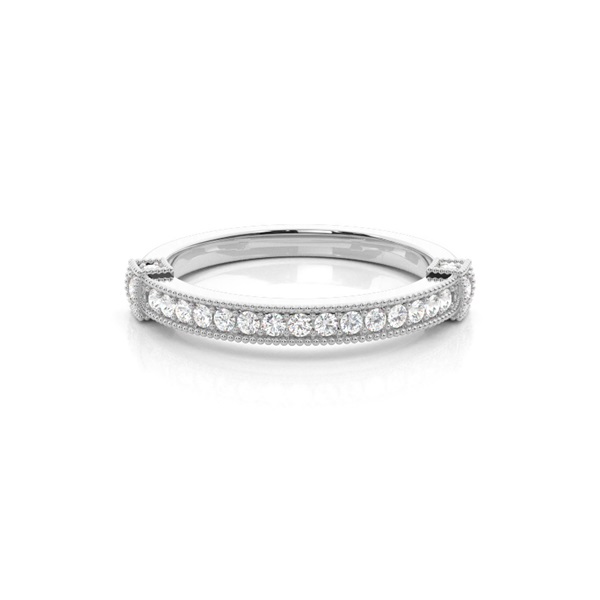 Pave Setting Half Eternity Diamond Ring