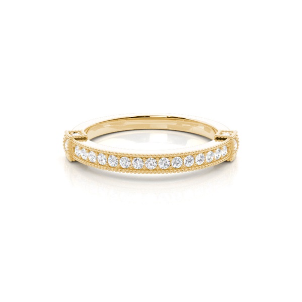 Pave Setting Half Eternity Diamond Ring