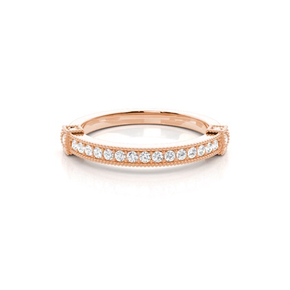 Rose Gold Half Eternity Diamond Rings