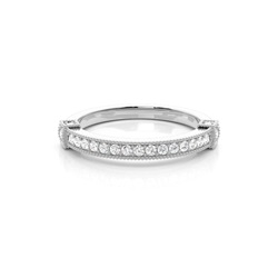 Pave Setting Half Eternity Diamond Ring