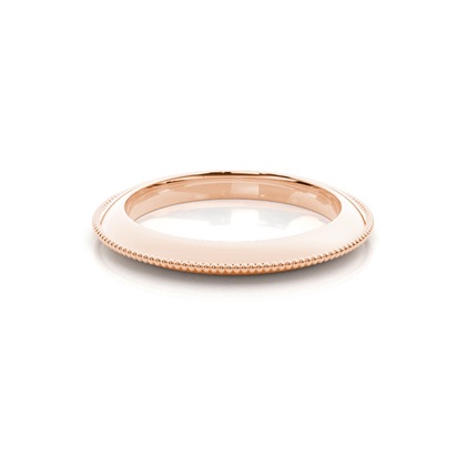 Women's Rose Gold Plain Wedding Rings