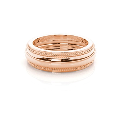 Men's Rose Gold Wedding Rings & Bands