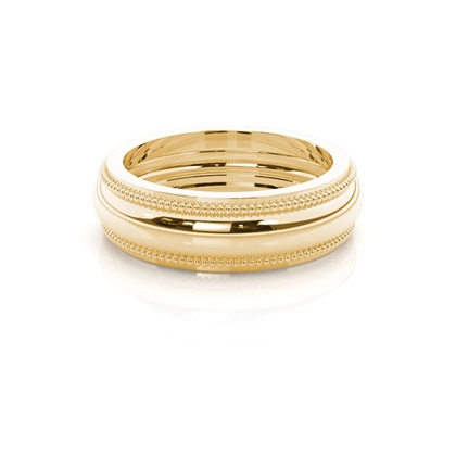 Men's Yellow Gold Wedding Rings & Bands