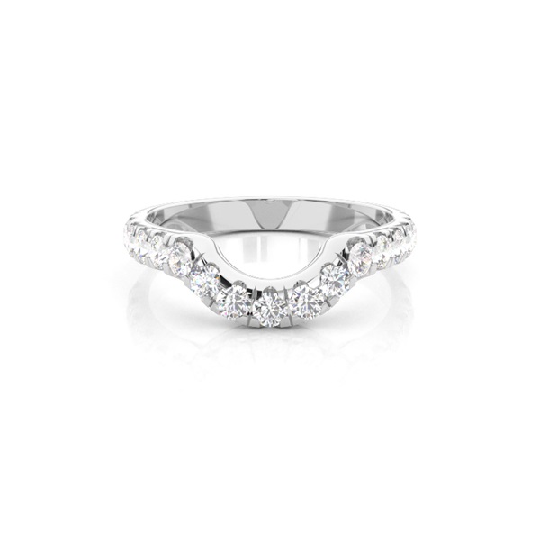 2.40mm Studded Slight Comfort Fit Diamond Shaped Band