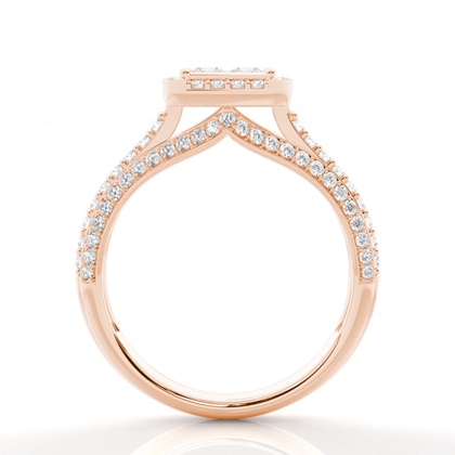 Rose Gold Cluster Engagement Rings