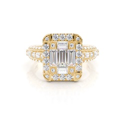 Halb Eternity Diamant Ring in einer Balkenfassung