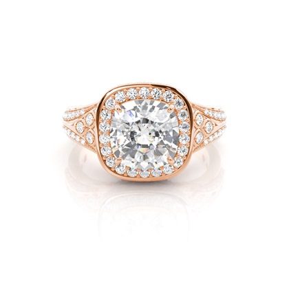 Vintage Rose Gold Diamond Engagement Rings