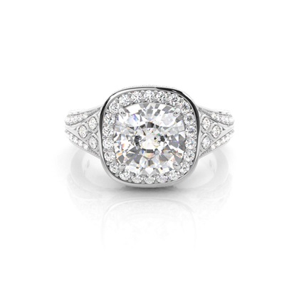 Rose Gold Cushion Diamond Engagement Ring