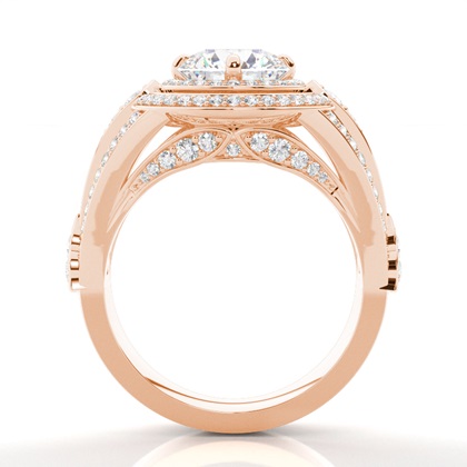 Rose Gold Diamond Engagement Ring