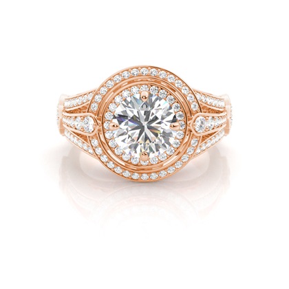 Vintage Rose Gold Diamond Engagement Rings
