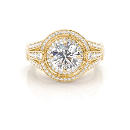 Yellow Gold Vintage Diamond Engagement Rings