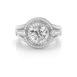 Diamantenring in einer Krappenfassung