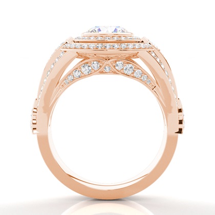 Rose Gold Vintage Diamond Engagement Rings