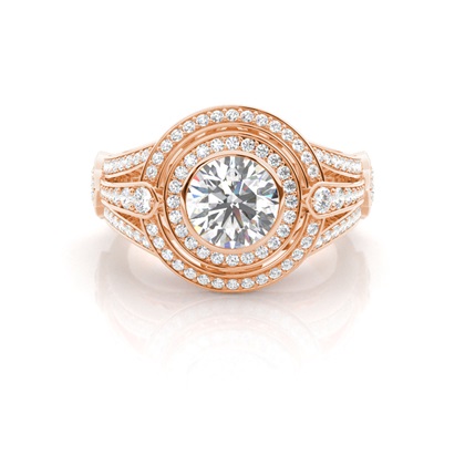 Vintage Rose Gold Diamond Engagement Rings