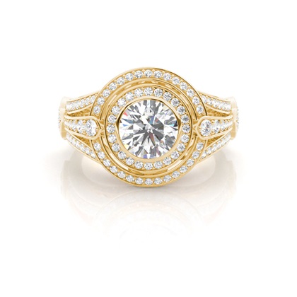 Yellow Gold Vintage Diamond Engagement Rings