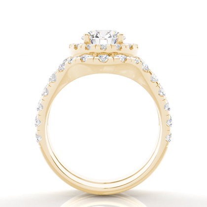 Gelbgold Ringsets Verlobungsringe