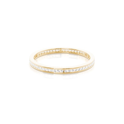 Full Eternity Yellow Gold Diamond Rings
