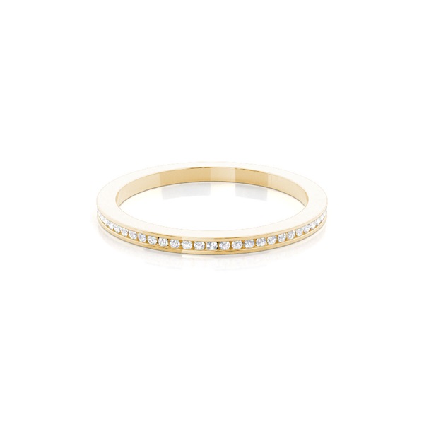 Channel Setting Round Diamond Three Quarter Eternity Ring