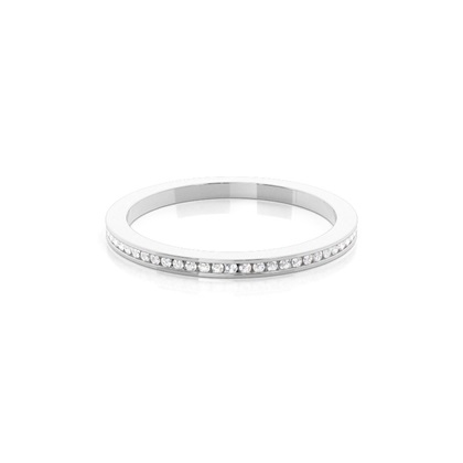 Channel Setting Round Diamond Three Quarter Eternity Ring