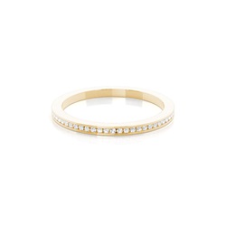 Channel Setting Round Diamond Three Quarter Eternity Ring
