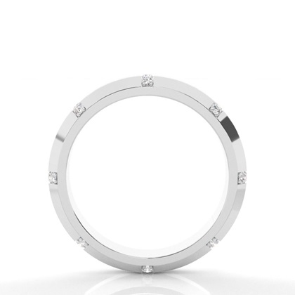 Diamant Verlobungsring in einer halben Zargenfassung