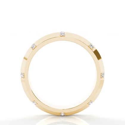 Diamant Verlobungsring in einer halben Zargenfassung