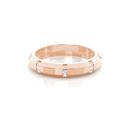 3.40mm Studded Slight Comfort Fit Diamond Wedding Band