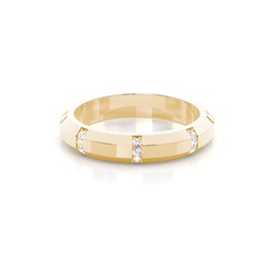 3.40mm Studded Slight Comfort Fit Diamond Wedding Band