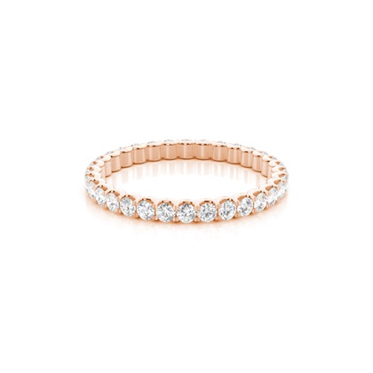 Rose Gold Diamond Anniversary Rings