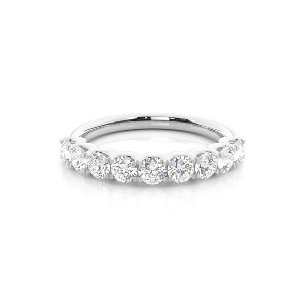 4 Prong Setting Half Eternity Diamond Ring