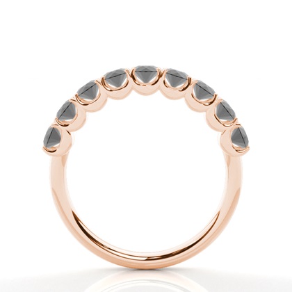 Halber Eternity-Ring mit schwarzen Diamanten