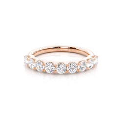 4 Prong Setting Half Eternity Diamond Ring