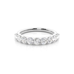 4 Prong Setting Half Eternity Diamond Ring